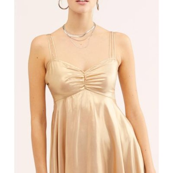 Free People Gold Metallic Just Dance Babydoll Slip - Picture 5 of 11